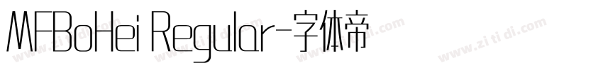 MFBoHei Regular字体转换